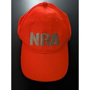 NRA Hat Safety Orange Tan Iowa Straw Poll 2011 Strapback OSFM